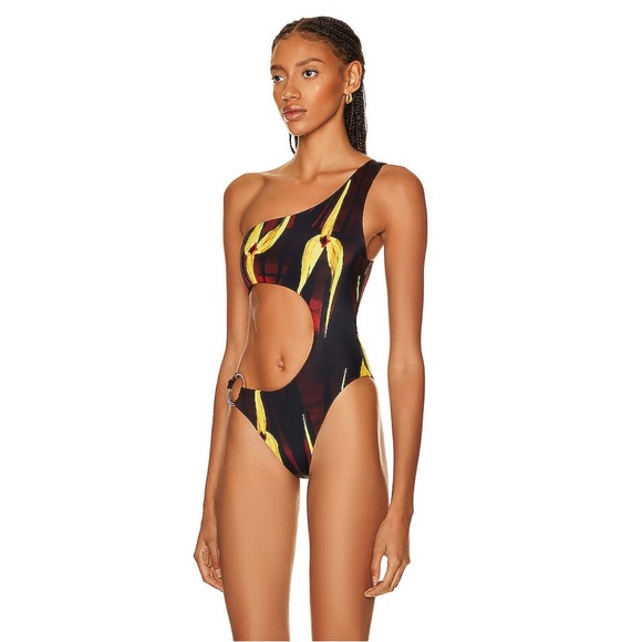 Louisa Ballou Half Moon One Piece Swimsuit in Midnight Orchid - Picture 3 of 9